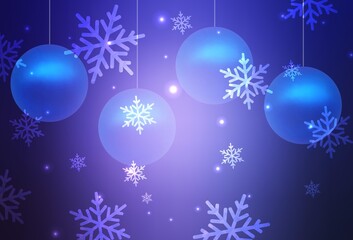 Light Purple vector pattern in Christmas style.