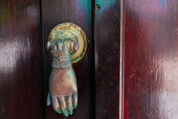 A vintage door handle