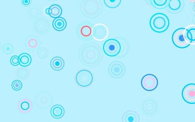 Light Blue, Red vector texture with disks.