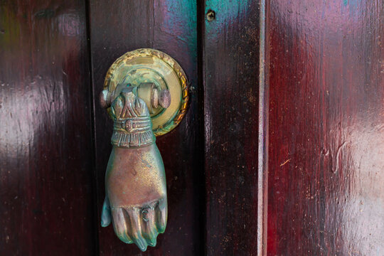 A vintage door handle