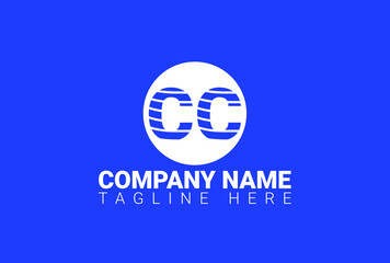 CC letter new logo and icon design template
