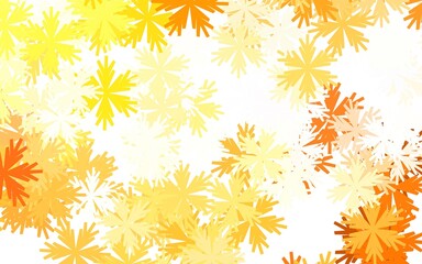 Light Orange vector natural backdrop with flowers.