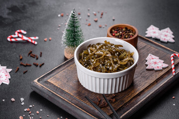 Tasty fresh sea cabbage ready to eat