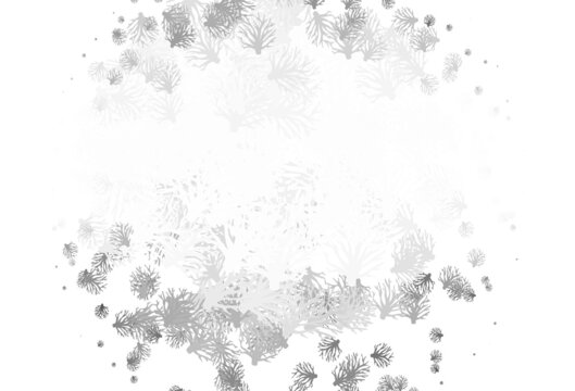 Light Gray vector doodle template with branches.