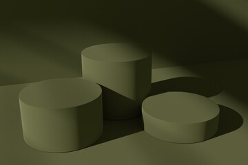 elegant 3d rendered podium scene with abstract shadow