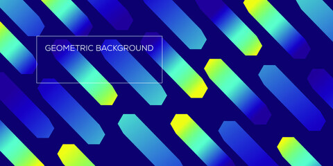 Minimal gradient geometric background. Dynamic shapes composition.