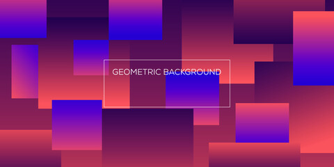 Minimal gradient geometric background. Dynamic shapes composition.