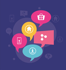 speech bubbles communication