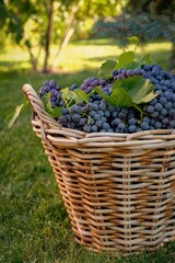 Fototapeta na wymiar grapes in a basket