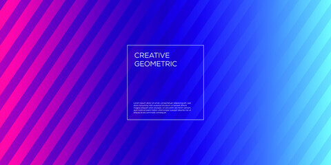 Minimal gradient geometric background. Dynamic shapes composition.