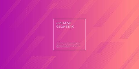 Minimal gradient geometric background. Dynamic shapes composition.