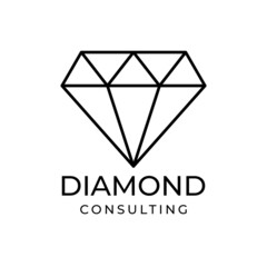 Fototapeta premium Diamond simple icon. Vector Illustration EPS10
