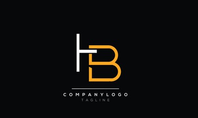 Abstract Letter Initial HB BH TB BT Vector Logo Design Template