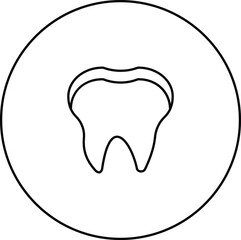 Dentist, bold line icons. The illustrations are a vector, editable stroke