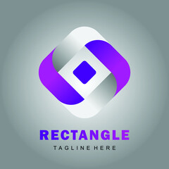 Rectangle Logo Design Graphic Vector