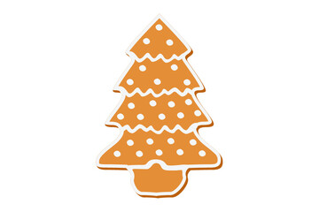 Christmas Pine tree gingerbread vector