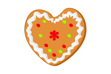 Christmas love gingerbread vector