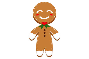 Christmas Smile gingerbread vector