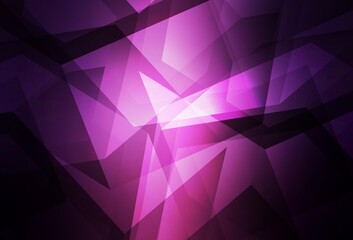 Obraz premium Dark Purple vector triangle mosaic texture.