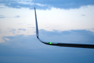 Close-up of winglet of SAS airplane Airbus A320-251N register SE-ROS at Zürich Airport. Photo...