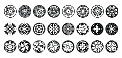 Mandala pattern black and white
