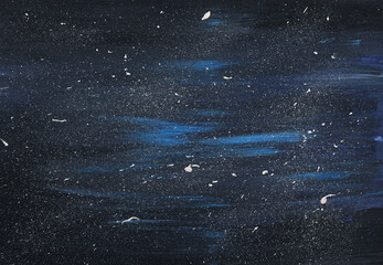 Black blue abstract hand painting background