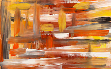 Yellow orange red white grey abstract hand painting background