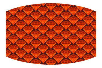 Orange Diamond theme mask design