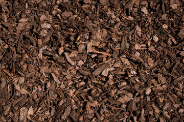 Brown mulch - Abstract textured background - obrazy, fototapety, plakaty