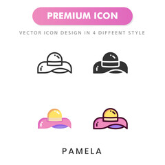 Pamela icon for your website design, logo, app, UI. Vector graphics illustration and editable stroke.