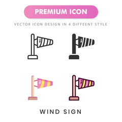 wind sign icon for your website design, logo, app, UI. Vector graphics illustration and editable stroke.