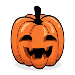 Pumpkin Halloween Cartoon Illustrations Vector