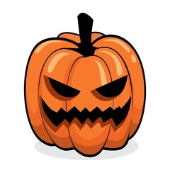 Halloween Pumpkin Cartoon Spooky Illustrations Vector