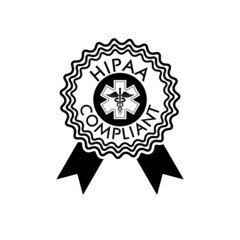 HIPAA Compliance Icon isolated on white background