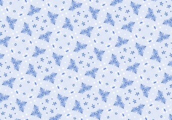 Snowflakes with a watercolor texture. Celebratory background can be used for graphic designs Christmas, invitations and greeting cards, photo frames, posters, winter holidays. Pattern
