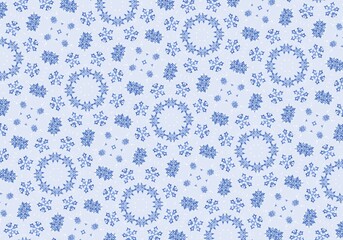 Snowflakes with a watercolor texture. Celebratory background can be used for graphic designs Christmas, invitations and greeting cards, photo frames, posters, winter holidays. Pattern