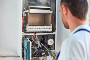 Workshop for setting up gas automation and heating equipment