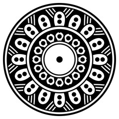 Mandala for coloring book, Indian motifs