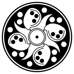 Mandala for coloring book, Indian motifs