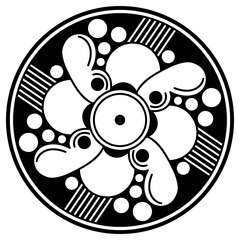 Mandala for coloring book, Indian motifs