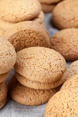cookies baked with oatmeal and wheat flour