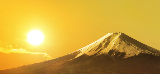 Mount Fuji en Asahi ｜ Eerste zonsopgang / zonsopgangbeeld