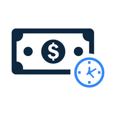 Loan, term, bank, payment, duration icon. Simple flat design Concept.