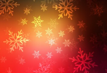 Naklejka na ściany i meble Dark Red, Yellow vector pattern in Christmas style.