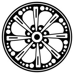 Fototapeta premium Mandala for coloring book, Indian motifs
