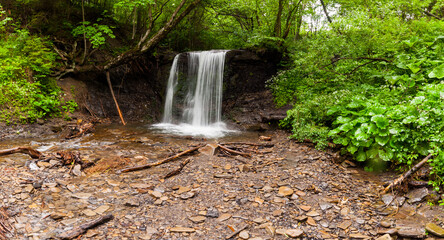Siklawa Ostrowskich Waterfall in Wetlina, Bieszczady Mountains © LukaszB