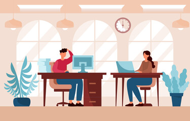 Fototapeta premium Concept of company office