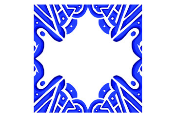 Blue Ornament Border