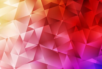 Fototapeta premium Light Red, Yellow vector low poly layout.