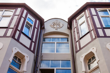 Zelenogradsk, Russia, June 28, 2021. Architectural ensemble of Kurortniy avenue, architectural...